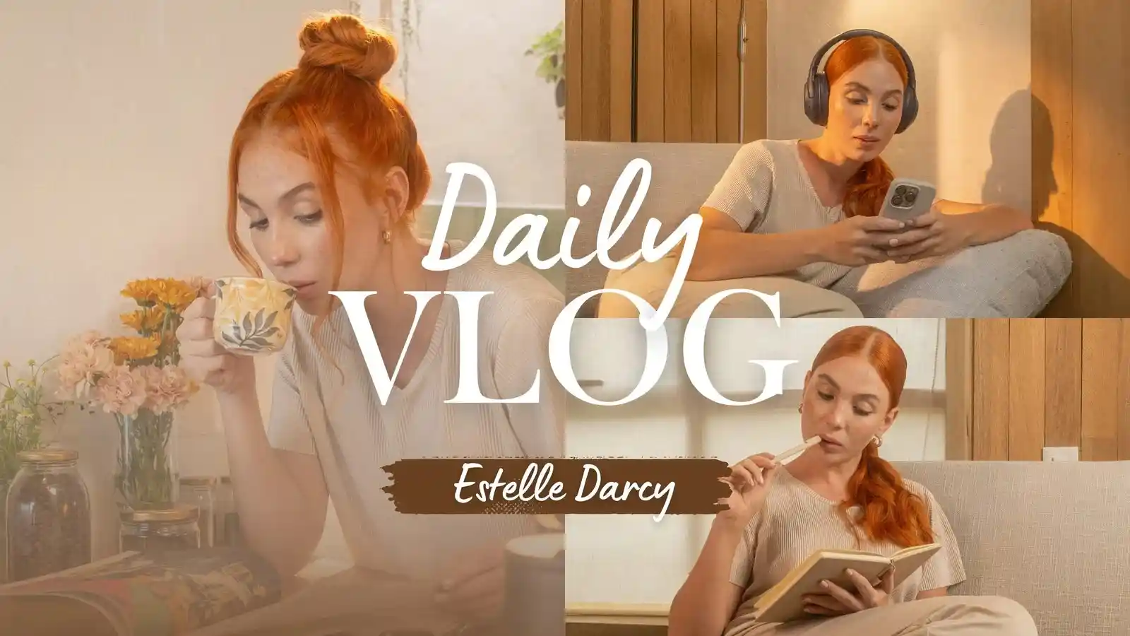 |Brown Aesthetic Minimal DailyVlog YouTube Thumbnail